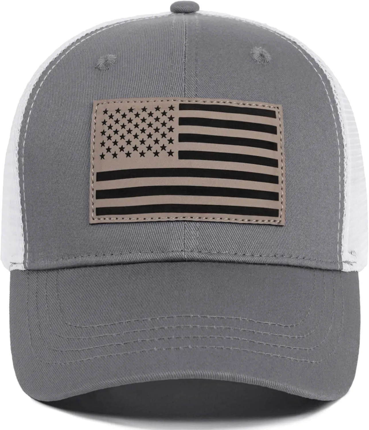 American Flag Trucker Hat - Snapback Hats for Men Women Baseball Cap - Breathable Mesh & Adjustable Fit for Casual Wear
