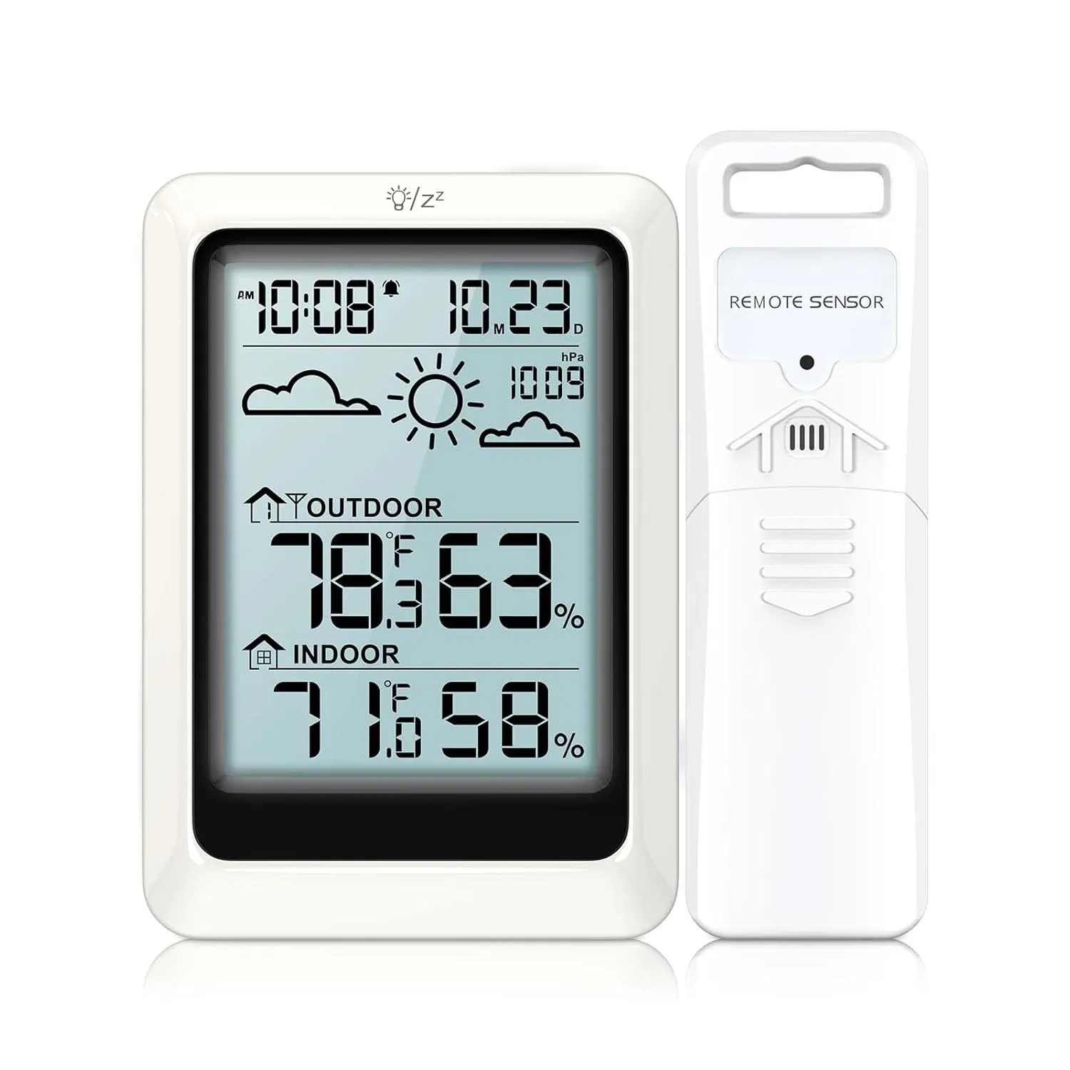 AMIR Upgraded Digital Thermometer, Indoor Outdoor Thermometer Wireless Weather Station, Humidity Meter Monitor Battery Powered, Backlight Display Room Thermometer
