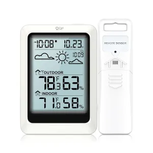 AMIR Upgraded Digital Thermometer, Indoor Outdoor Thermometer Wireless Weather Station, Humidity Meter Monitor Battery Powered, Backlight Display Room Thermometer