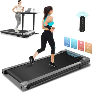 ANCHEER Walking Pad, Max 300 Lbs Capacity, 3 in 1 Under Desk Treadmills for Home Office, 2.5 HP Quiet Portable Walking Treadmill with LED Screen/Remote Control