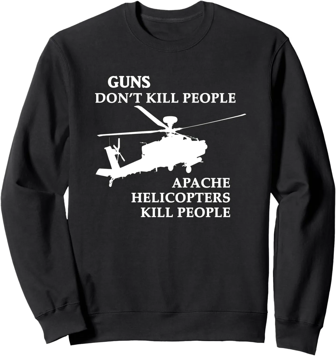 Apache Helicopter, AH-64D, Aviation Sweatshirt