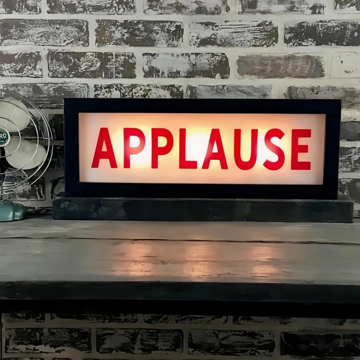 Applause RGB LED Neon Lightbox Wall Mountable Pulsing Remote & APP Control Light Sign Illuminated Music Sync Timer Setting Lights for Recording Studio Cinema Libraries Cafes Home Company USB Powered