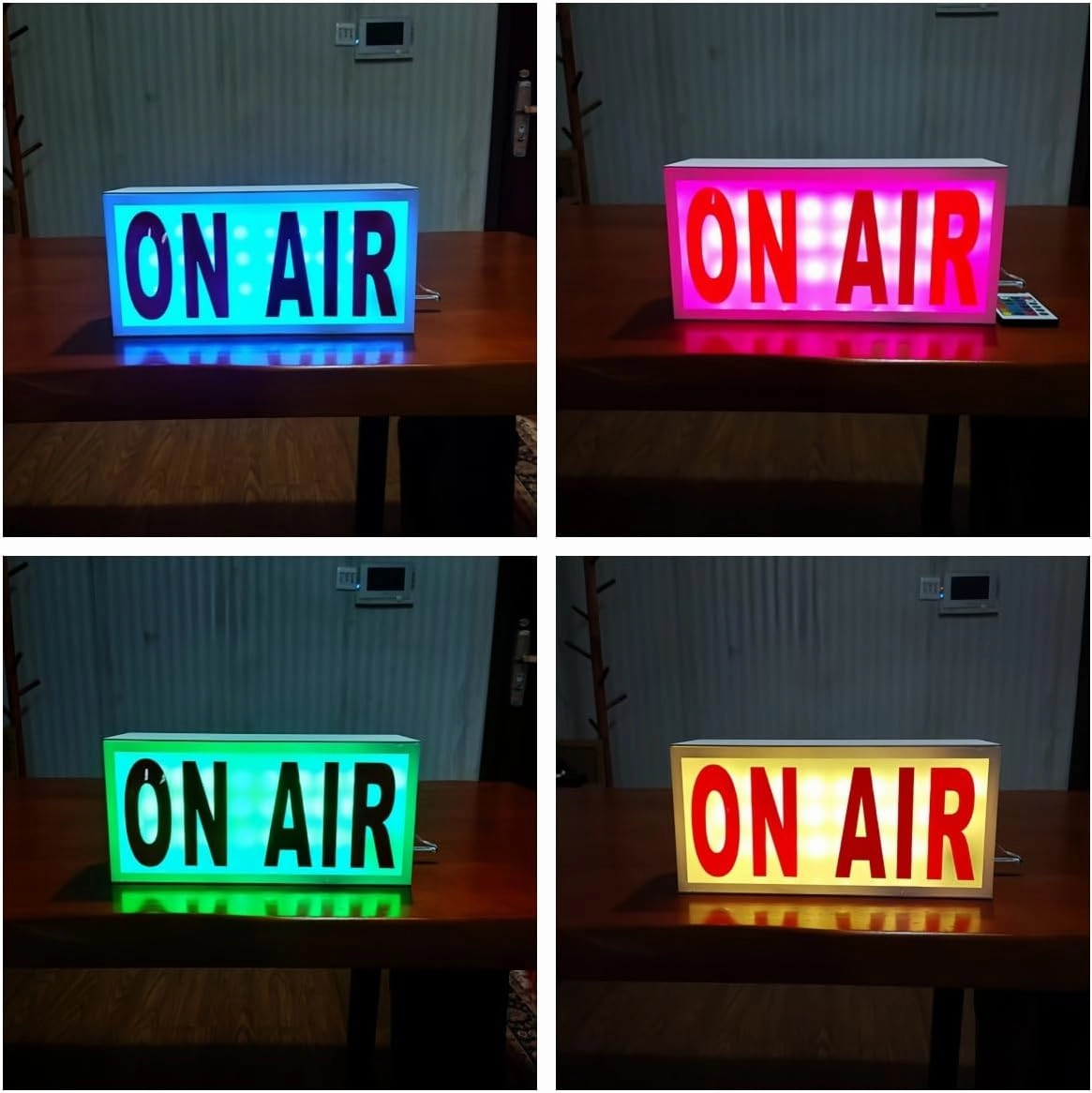 Applause RGB LED Neon Lightbox Wall Mountable Pulsing Remote & APP Control Light Sign Illuminated Music Sync Timer Setting Lights for Recording Studio Cinema Libraries Cafes Home Company USB Powered