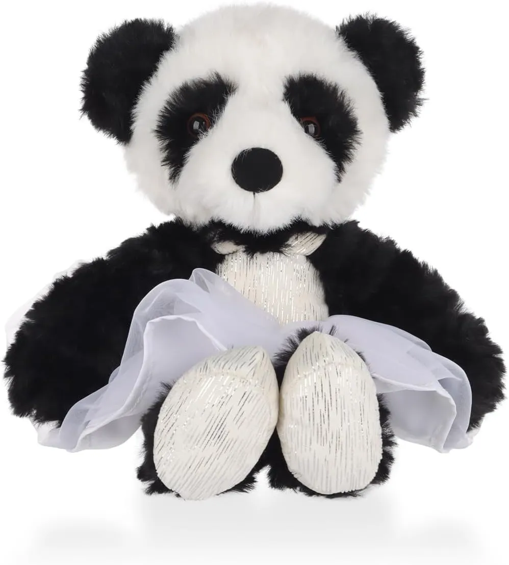 Apricot Lamb Ballet Panda Stuffed Animals for Kids, Soft Cute Plush Toys for Baby Girl and Boy, 7 Inches