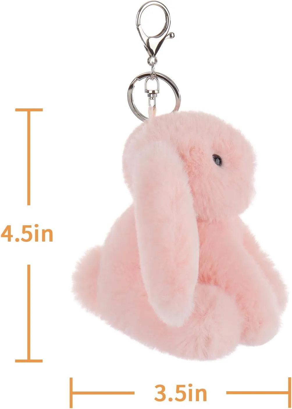 Apricot Lamb Cute Toys Plush Rabbit Stuffed Animal Soft for Kids Bag, Purse, Backpack, Handbag (4.7 Inches)