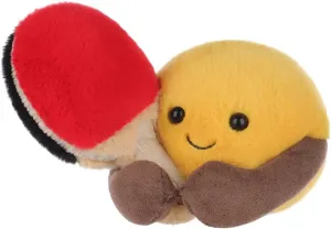 Apricot Lamb Happy Table Tennis Stuffed Animals for Kids, Soft Cute Plush Toys for Baby Girl and Boy, Fluffy Happy Table Tennis