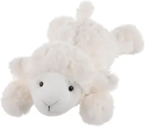 Apricot Lamb Lying Lamb Plush Stuffed Animals for Kids, Soft Cute Plushies Sheep Toys for Baby Girl and Boy, Fluffy Lying Lamb White