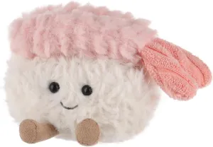 Apricot Lamb Sushi Plush Stuffed Animals for Kids, Soft Cute Plush Toys for Baby Girl and Boy, Fluffy Shrimp Sushi 3.2 Inches