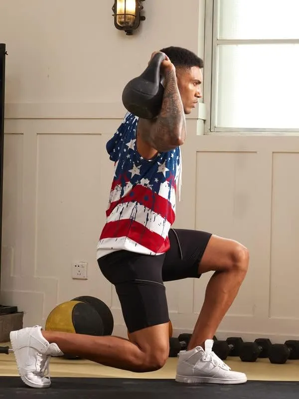 Arvilhill Men's 4th of July Hooded Tank Tops American Flag Sleeveless Shirts Patriotic Muscle Cutoff Shirt (S-XXL)