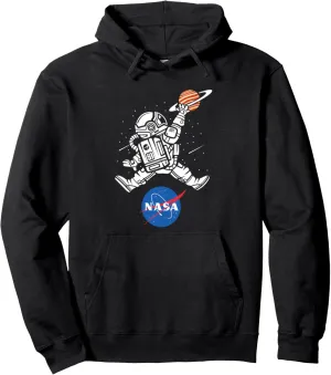 Astronaut Basketball Jump NASA Pullover Hoodie