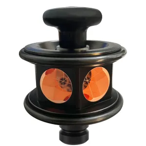 ATP3 for Trimble 360 Prism Surveying Robotic ATR Total Station, 360 Degree Prism Reflector with Level Buble, Auto Tracking Measurement, Joint 5/8" x11 Female Thread (Copper Coated)