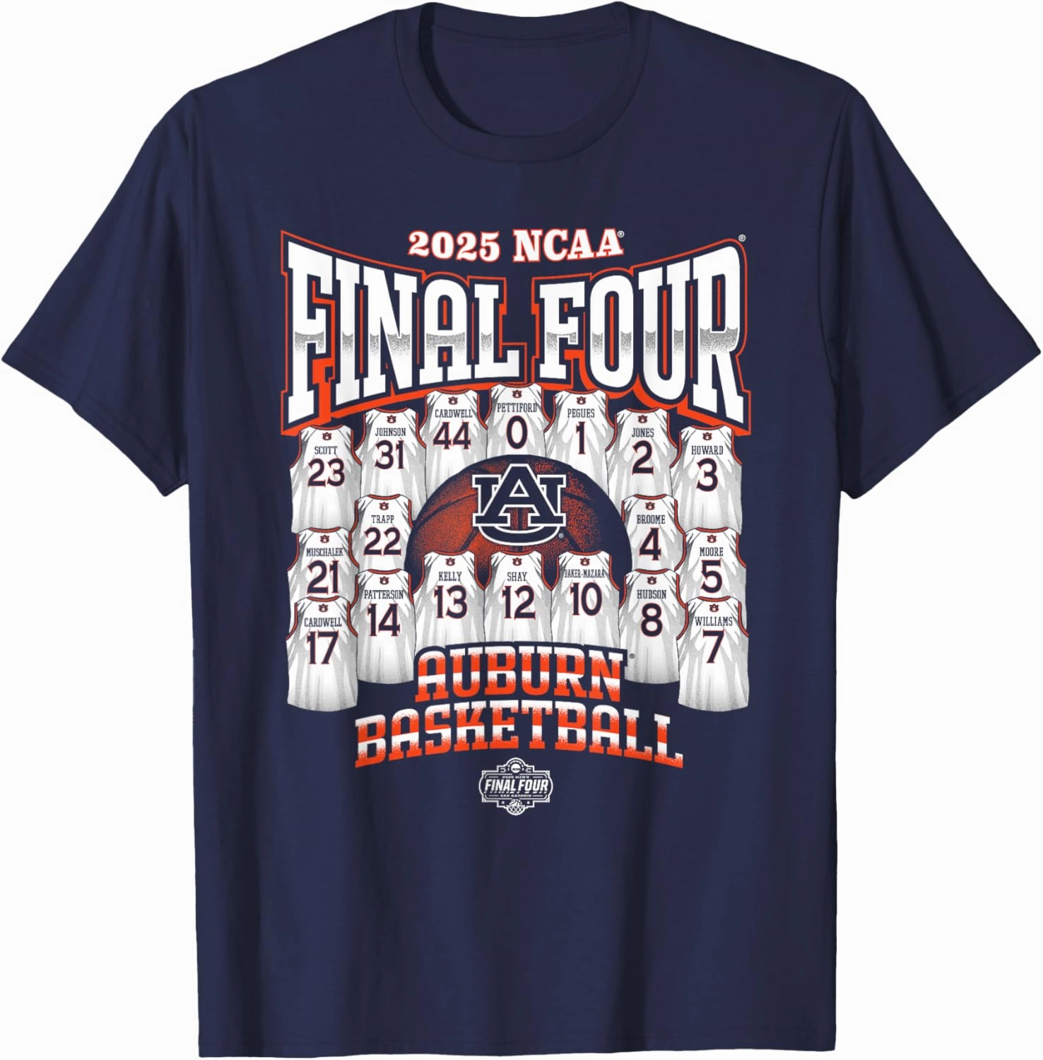 Auburn Final Four 2025 Men’s Basketball NIL T-Shirt