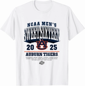 Auburn Sweet Sixteen 2025 Men's Basketball NIL T-Shirt