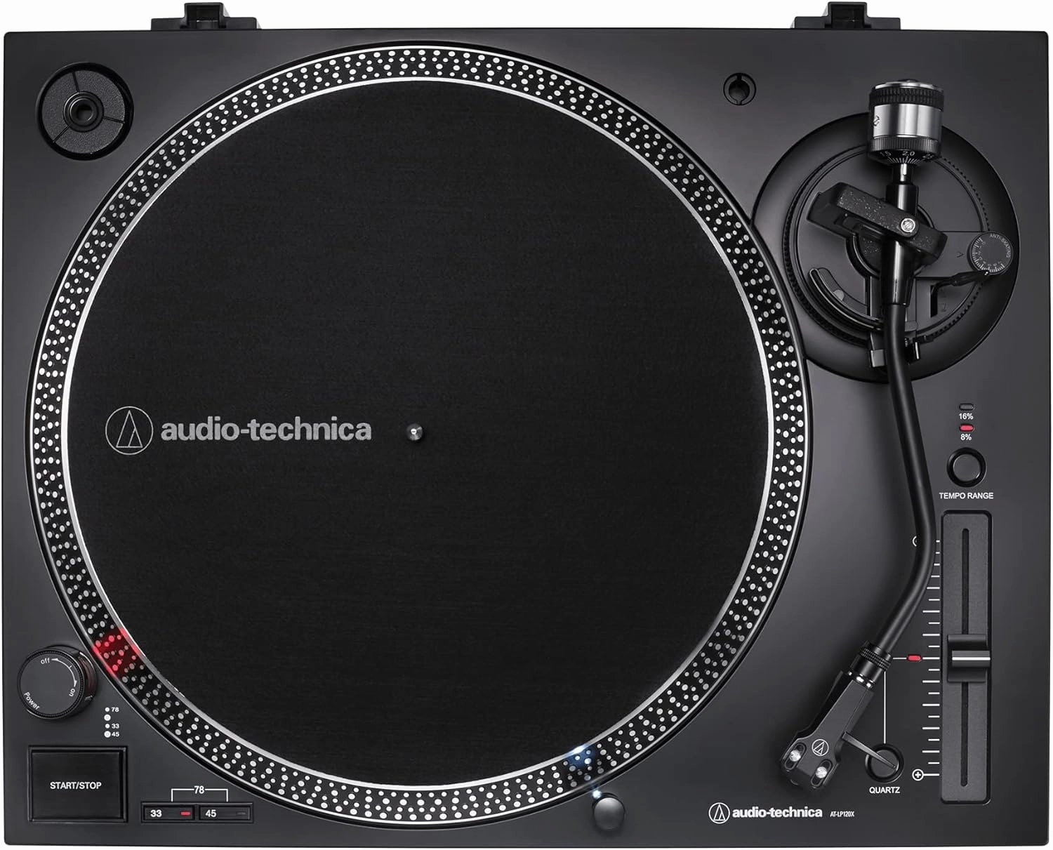 Audio-Technica AT-LP120XUSB-BK Direct-Drive Turntable (Analog & USB), Fully Manual, Hi-Fi, 3 Speed, Convert Vinyl to Digital, Anti-Skate and Variable Pitch Control Black
