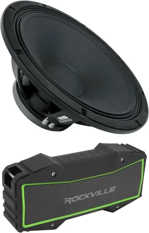 Audiosavings Bundle: Celestion CF1840JD 2400W 18" Pro Audio PA Woofer 8 Ohm Subwoofer 4" Voice Coil Bundle with Rockville ROCK EVERYWHERE Portable Bluetooth Speaker/Waterproof/Wireless Link (2 Items)