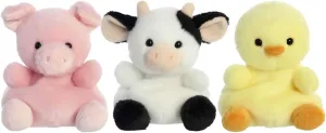 Aurora Palm Pals Set of Three - Sweetie Cow, Wizard Pig and Betsy Chick (Cow/Pig/Chick)