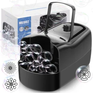 Automatic Bubble Machine for Kids - 3 Size Bubbles, 2 Speeds, Outdoor Toys for Toddlers, Toys for 6 7 8 Years Old Boys Girls, Gift for Party Wedding Birthday Outside