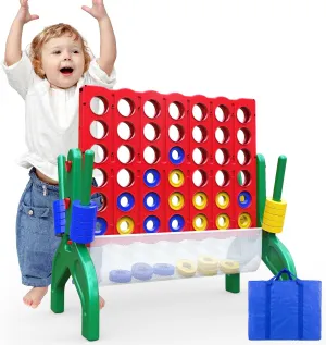 Aywewii 1.9 Feet Giant 4-to-Score Connect Game Set for Kids and Adults 4 in A Row Game Outdoor Indoor Yard Camping Party Family Games Tabletop Games