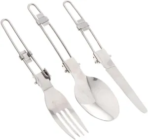 barenx Folding Cutlery Set Spoon Fork for Camping Picnic Cooking Utensils