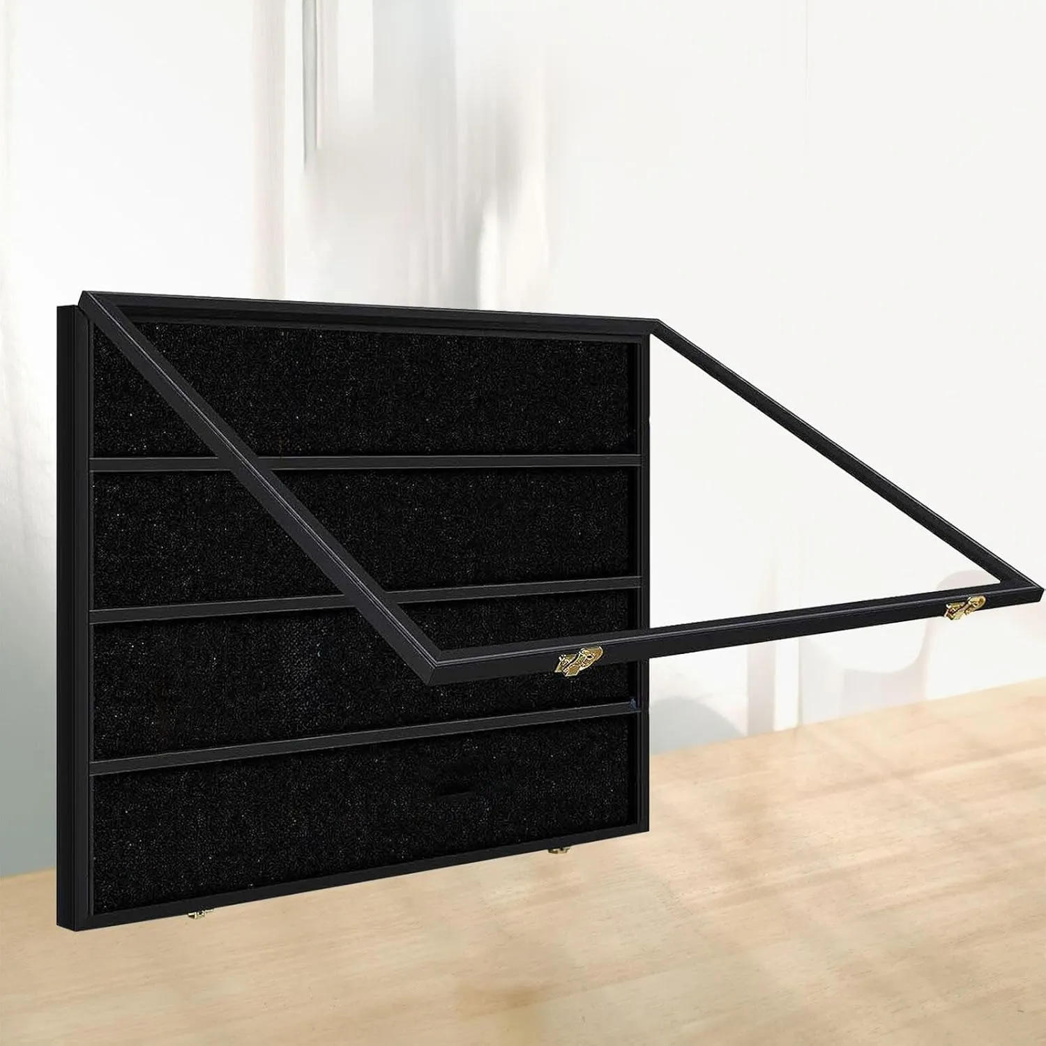 Baseball Card Holder, Sports Card Display Unit, Wall Cabinet for Collectible Cards, Horizontal