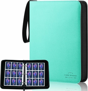 Baseball Card Binder with Sleeves, Sports Card Binder Collectible Trading Card Albums Fits Cards with 50 Removable Sleeves (Green, 900 Pockets)