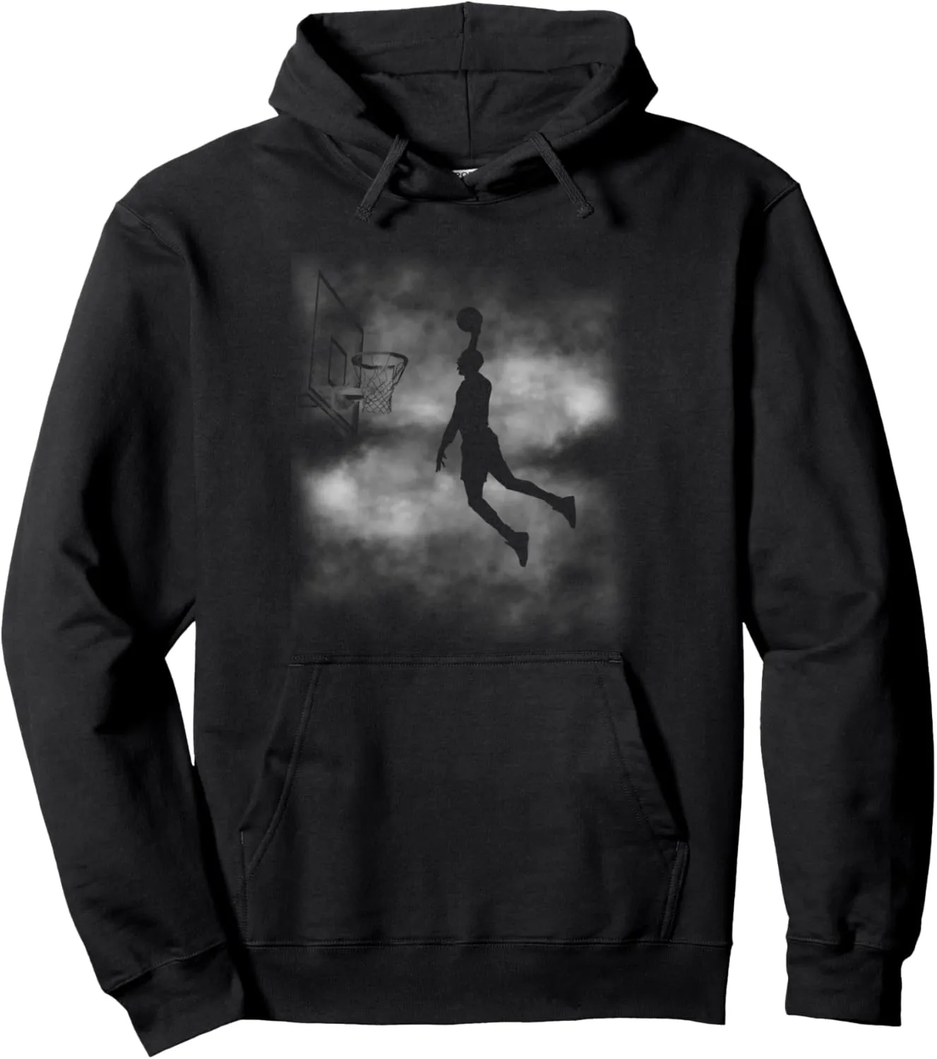 Basketball Dunk Silhouette Sportswear Design Slam Vision Pullover Hoodie