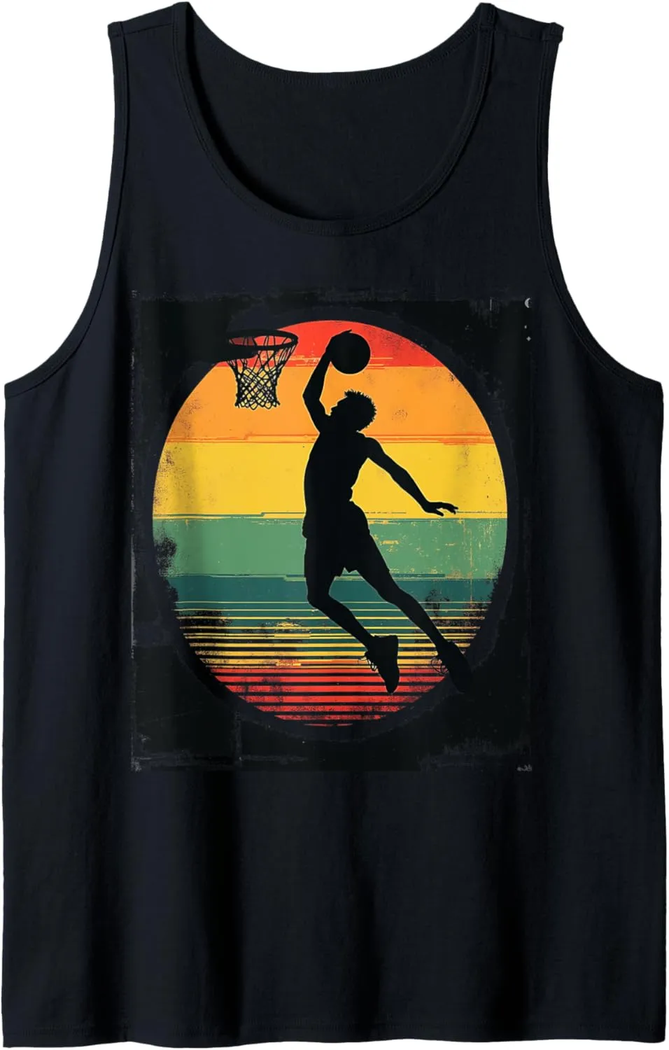 Basketball Dunk Silhouette Tank Top