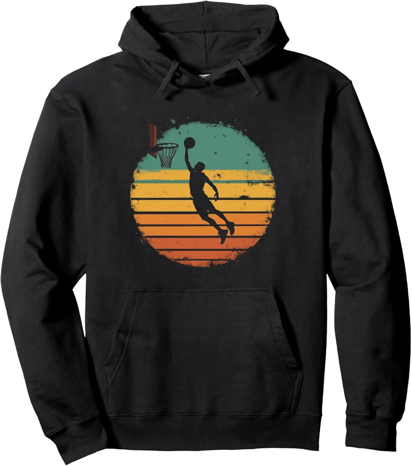 Basketball Dunk Vintage Pullover Hoodie