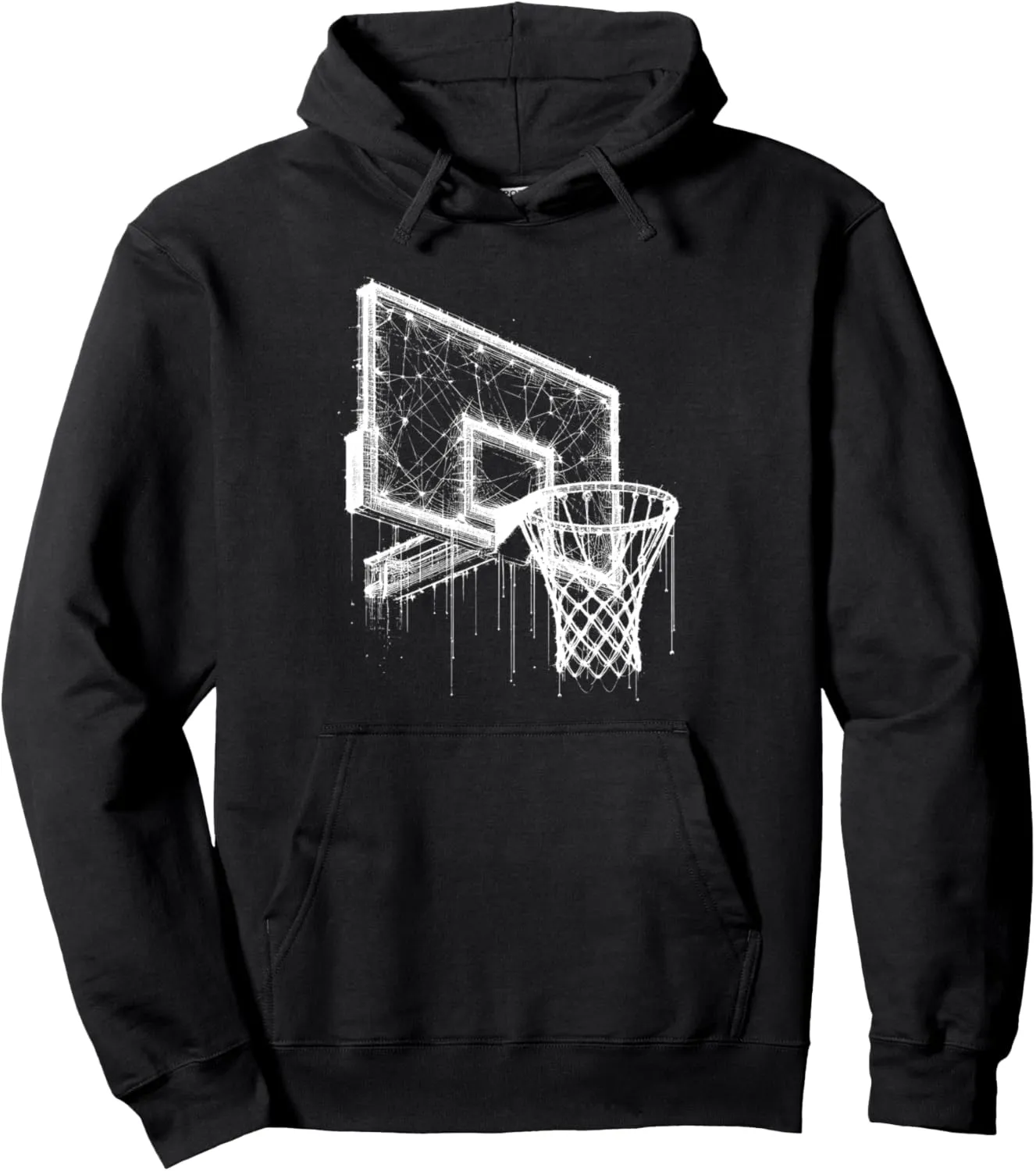 Basketball Hoop 3D - Vintage Hoop Slam Dunk Basketballer Pullover Hoodie