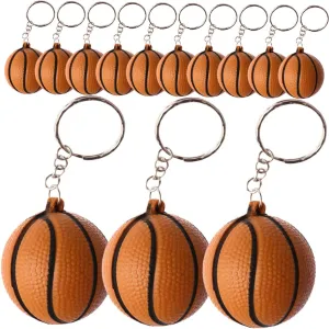 Basketball Keychain Set 24pcs Sports Keychains for Decorate Bag Keyring for Backpack Basketball Theme Key Holders