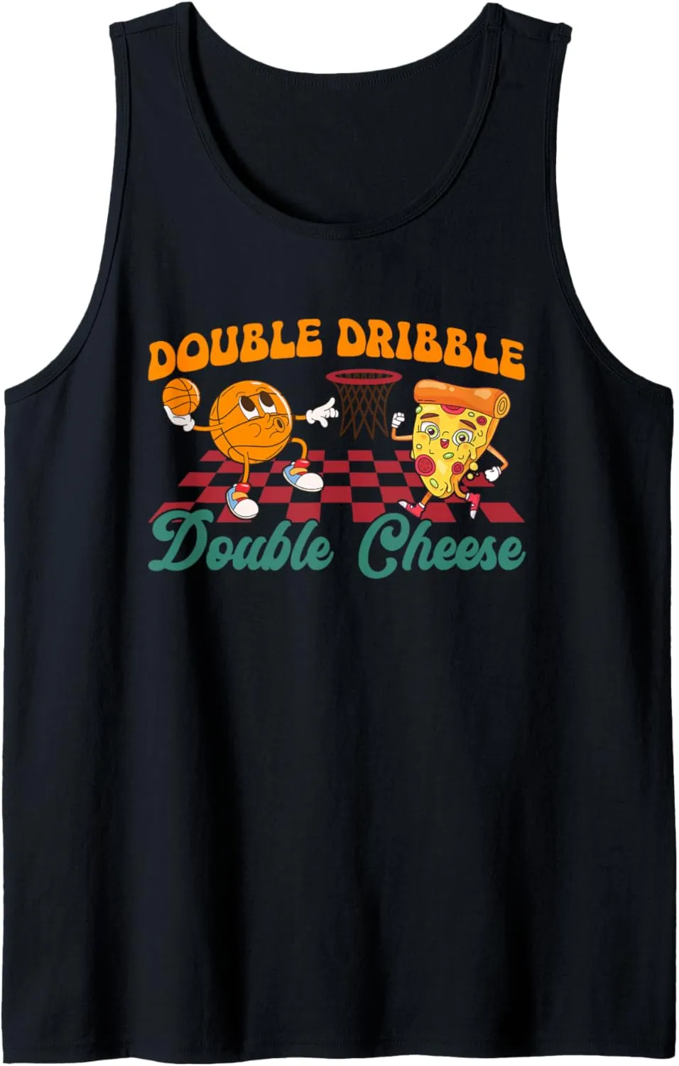 Basketball Pizza Dunk Lovers Food Pizza Tank Top