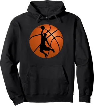 Basketball Player Dunk Dribbling Basketball Sports Game Day Pullover Hoodie