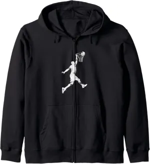 Basketball Slam Dunk Zip Hoodie