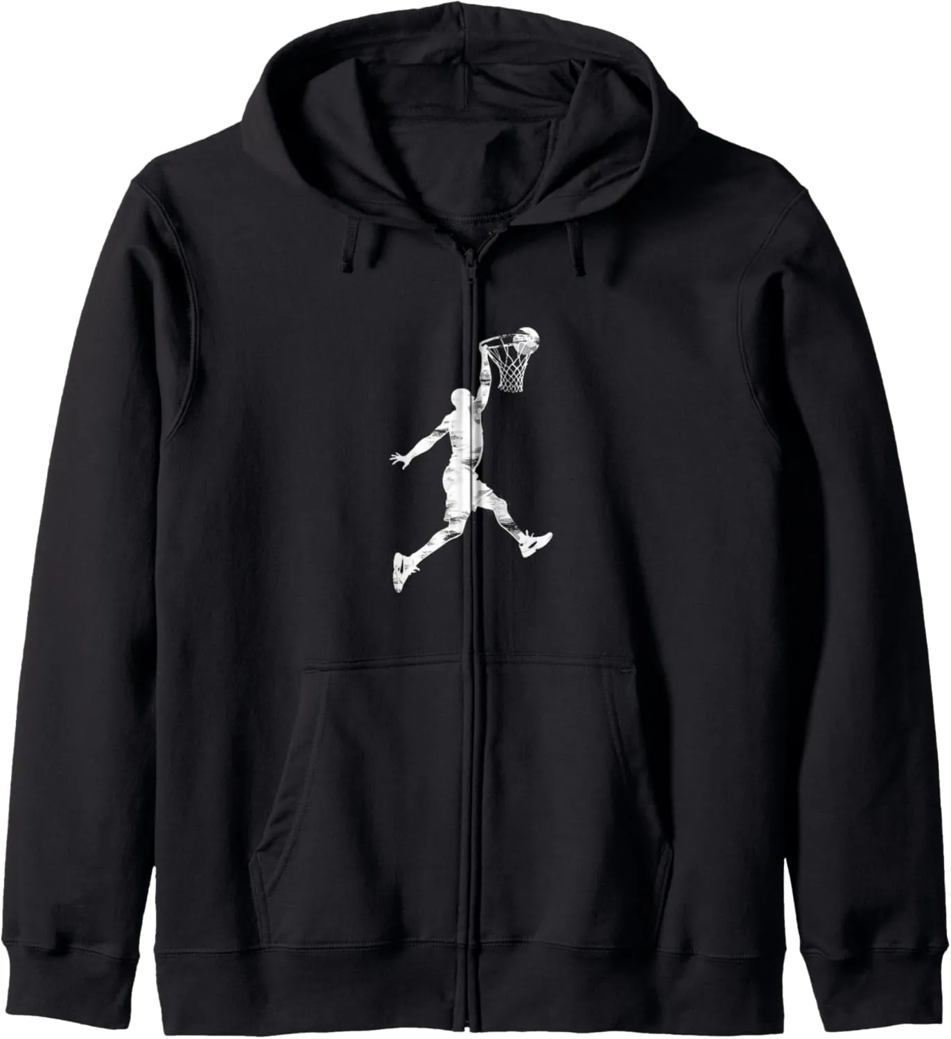 Basketball Slam Dunk Zip Hoodie