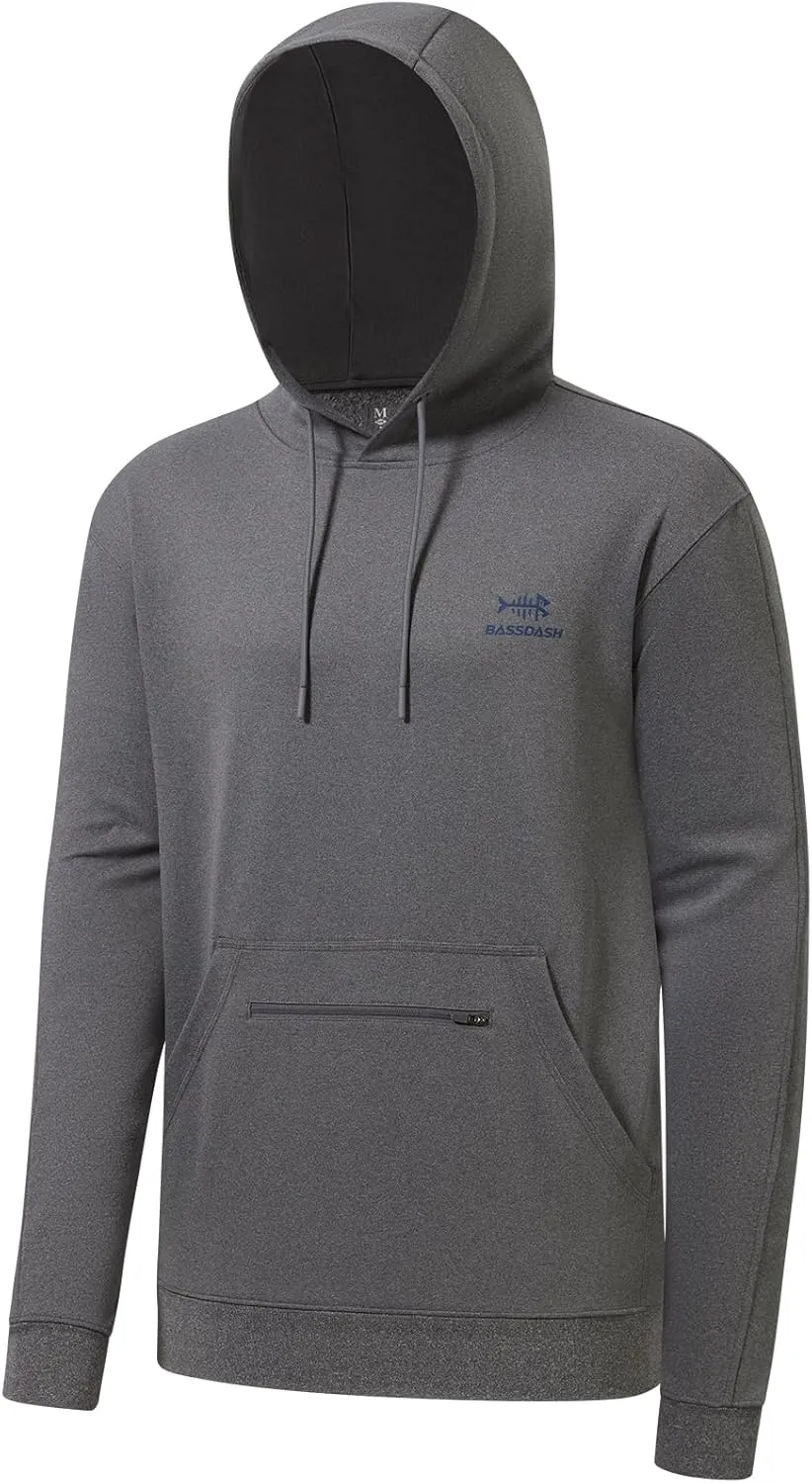 BASSDASH Men’s Hunting Fleece Hoodie Midweight Water Resistant Performance Camo Fishing Outdoor Pullover Sweatshirt FS29M