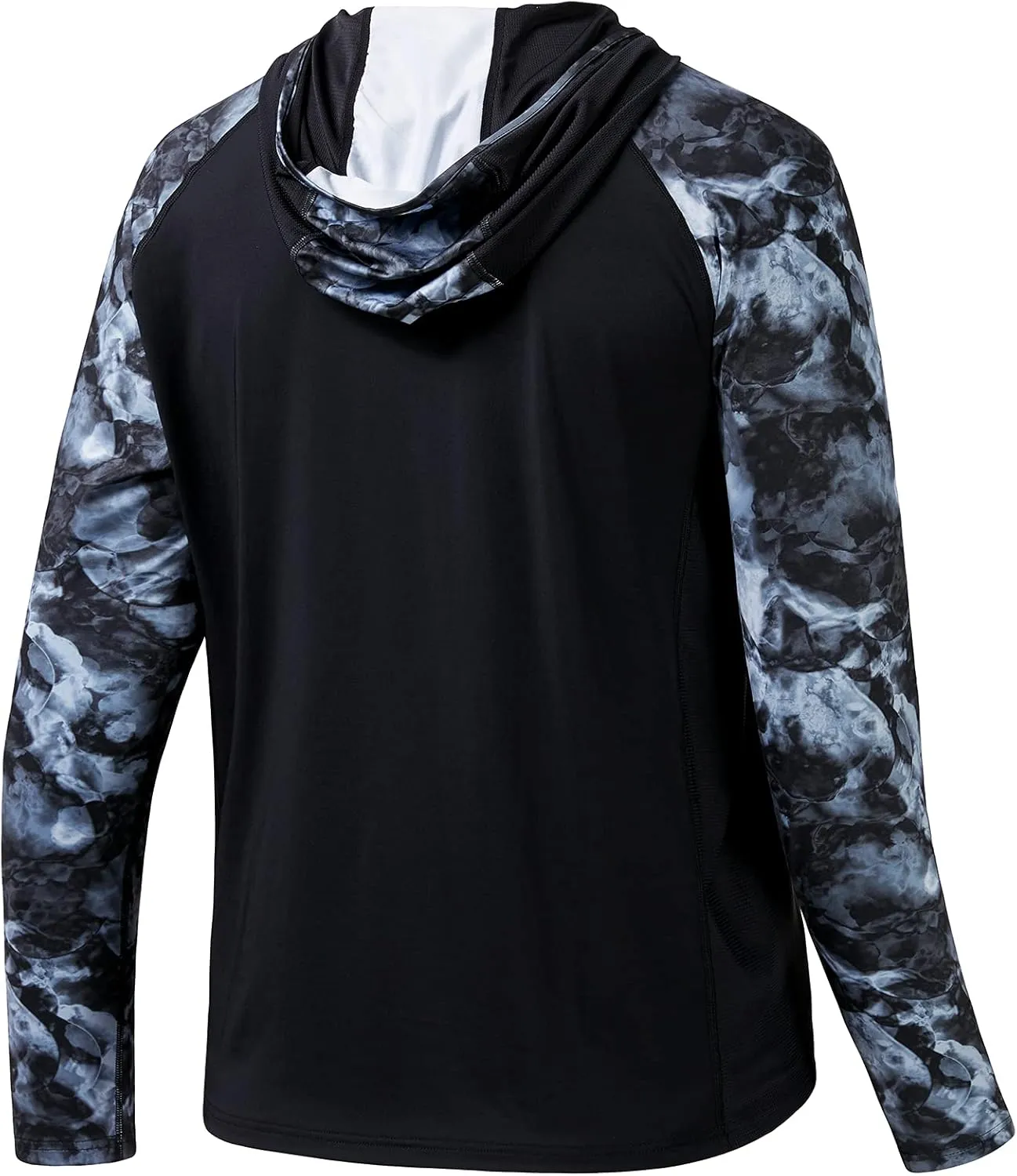 BASSDASH Men’s UPF 50 Performance Fishing Shirt Cooling Hoodie Camo Long Sleeve FS17M