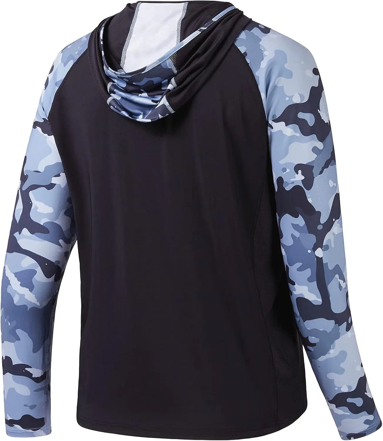 BASSDASH Men’s UPF 50 Performance Fishing Shirt Cooling Hoodie Camo Long Sleeve FS17M