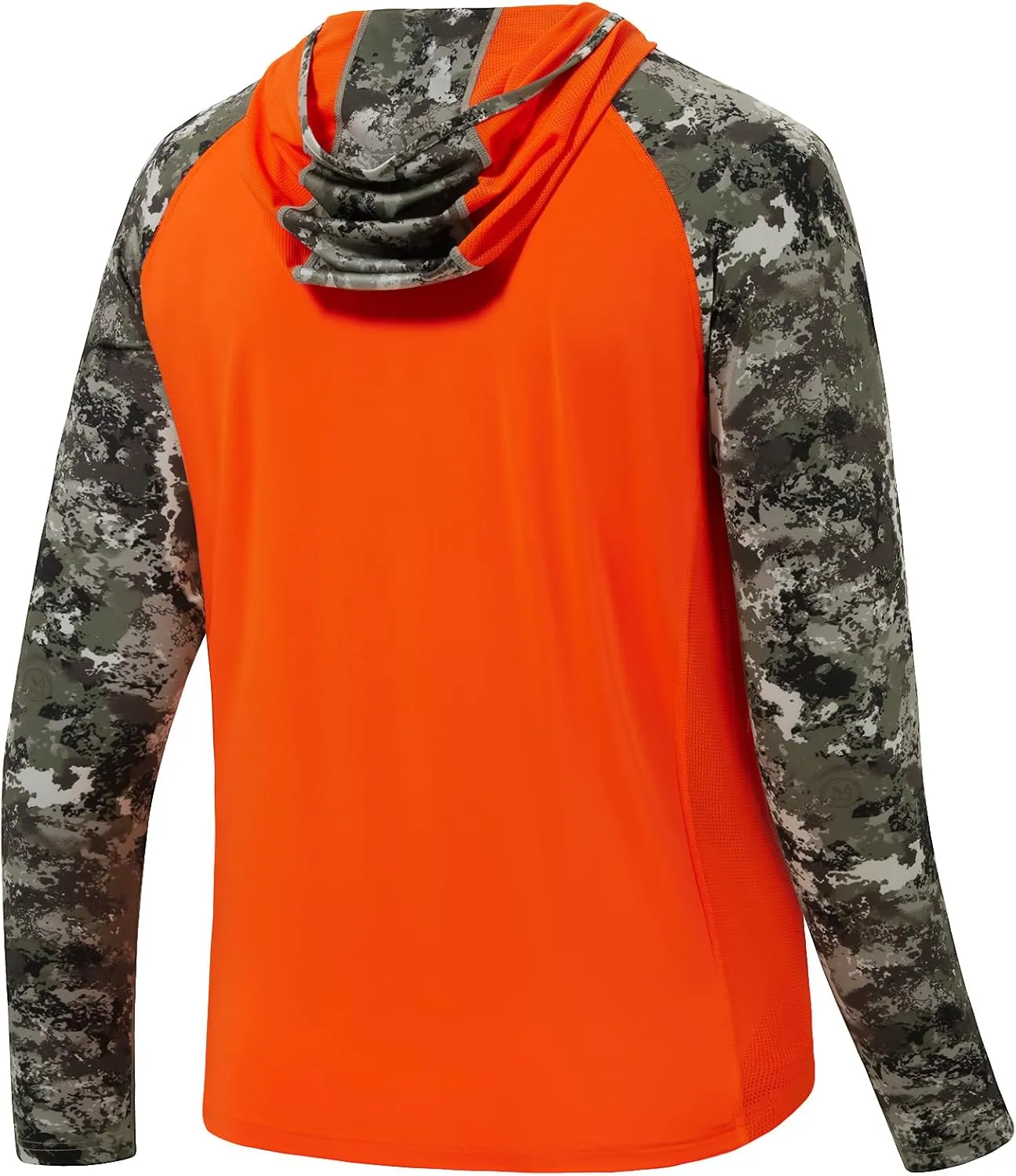 BASSDASH Men’s UPF 50 Performance Fishing Shirt Cooling Hoodie Camo Long Sleeve FS17M