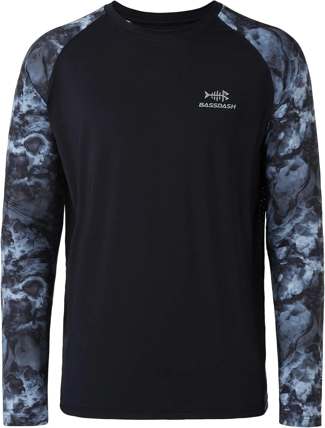 BASSDASH UPF 50 Fishing Tee for Men Camo Long Sleeve Shirt Quick Dry Sweatshirts