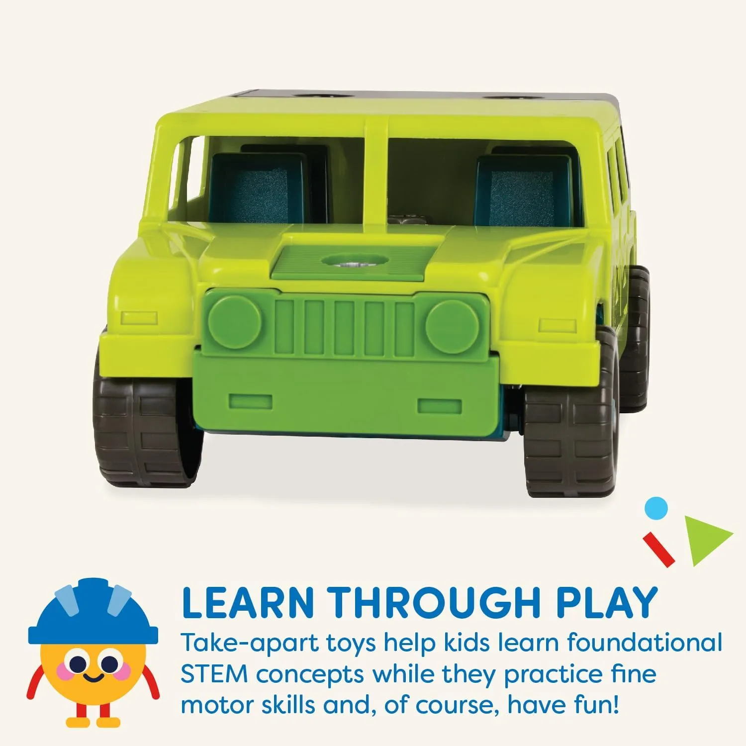 Battat – Construction Toys For Kids, Toddlers – Developmental Toy Vehicle Kit – Take Apart Truck With Screwdriver And Tools – Take-Apart 4X4 – 3 Years   – Take-Apart 4 X 4