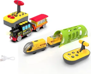 Battery Powered Train for Railway System, Motorized Train Toys Compatible with Thomas & Friends, Brio, Chuggington