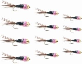 Bead Head Prince Nymph | Nymphs for Fly Fishing | Flies for Fly Fishing | 12pc Nymph Flies for Trout Fishing | 3 Size Fly Fishing Assortment