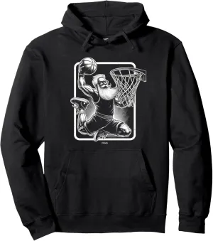 BEARDED GRANDPA CRAZY SLAM DUNK LOGO Pullover Hoodie