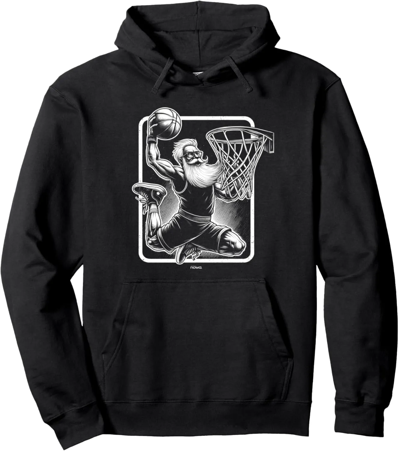 BEARDED GRANDPA CRAZY SLAM DUNK LOGO Pullover Hoodie