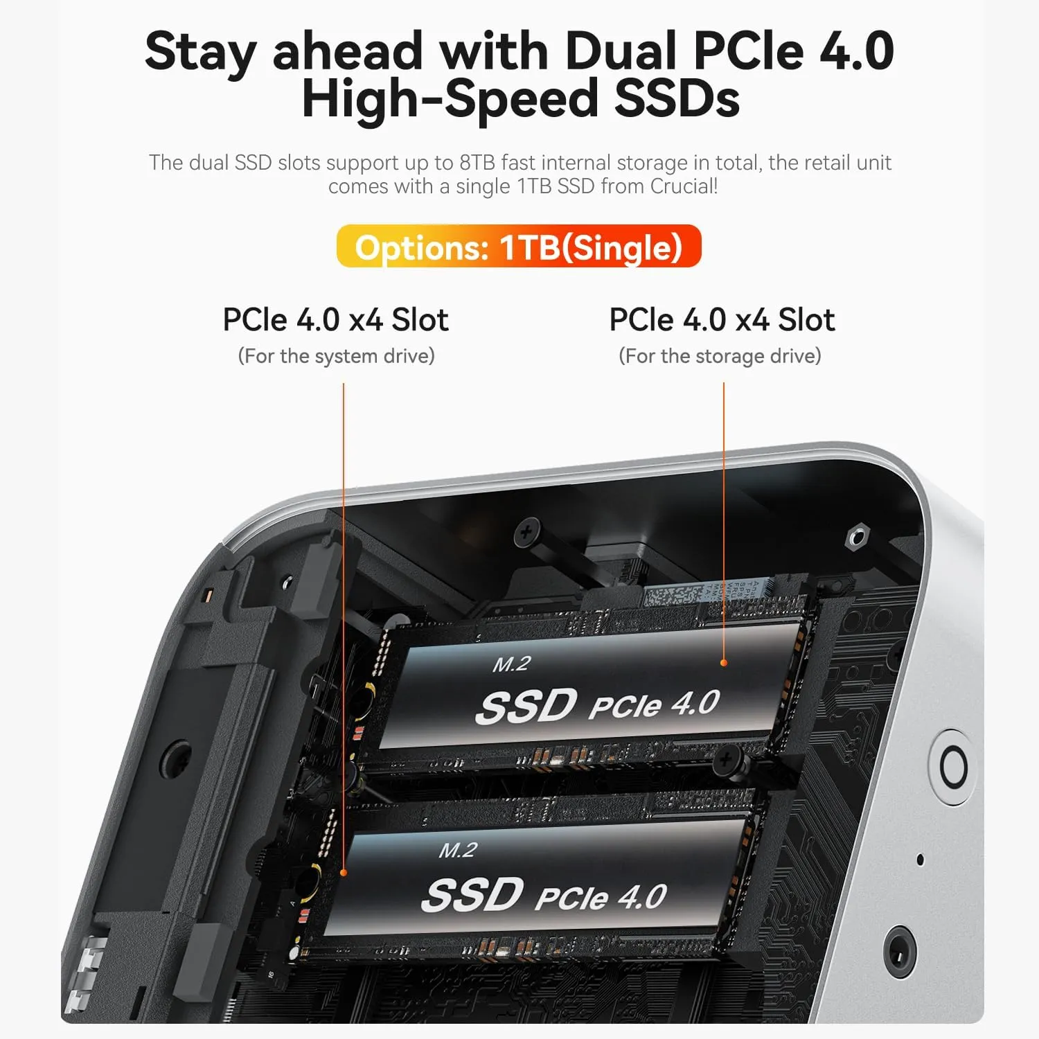 Beelink SER9 Pro AI Mini PC, AMD Ryzen AI 9 365(73TOPS,10C/20T,5.0GHz), 32G LPDDR5X 8000MHz 1TB PCIe4.0 x4 SSD, AI PC AMD Radeon 880M NPU 50 AI Tops, Built-in MIC/Speakers/USB4/WiFi6/BT5.2/2.5G