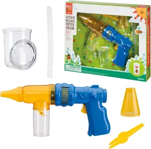 Beetle & Bee Bug Vacuum Toy Set for Kids - Insect Catching Kit with Toy Bug Gun, Tweezers, Magnifying Tube & Nozzles - Fun Bug Collection Kit for Backyard Exploration, Ages 5 