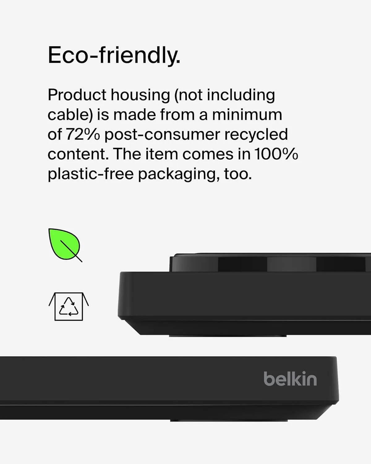 Belkin 2-in-1 Wireless Charging Pad with MagSafe 15W, Fast Charging iPhone Charger - Wireless Charging Station for iPhone 16, 15, 14, and 13 Series, AirPods, and Other MagSafe Enabled Devices - Black