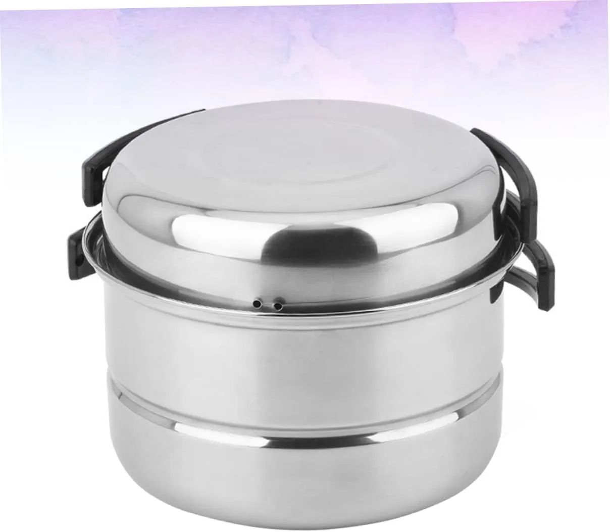 BESPORTBLE 1 Set 3pcs Camping Pan Camping Pots Camping Cooking Utensils Stainless Cookware Outdoor Cookware Outdoor