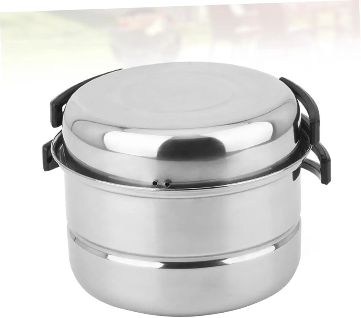 BESPORTBLE 1 Set 3pcs Camping Pan Camping Pots Camping Cooking Utensils Stainless Cookware Outdoor Cookware Outdoor