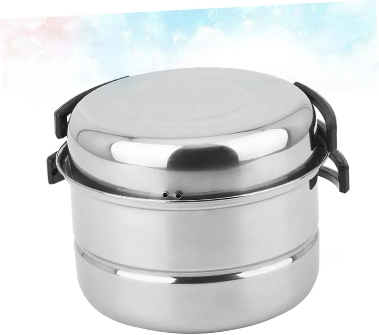 BESPORTBLE 1 Set 3pcs Camping Pan Camping Pots Camping Cooking Utensils Stainless Cookware Outdoor Cookware Outdoor